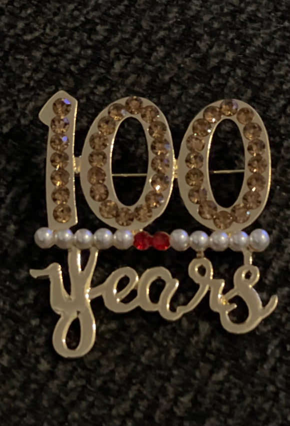 100 Years Pin Gold
